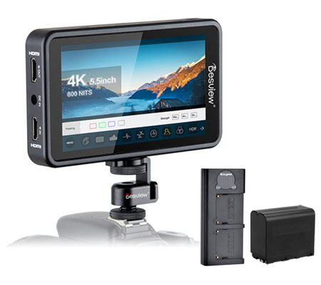 Desview R5II with Battery + Charger 5.5 inch Touchscreen On-Camera Field Monitor