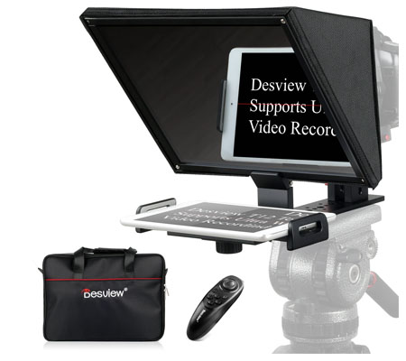 Desview T12 Broadcast Foldable Teleprompter for Camera with Remote Control