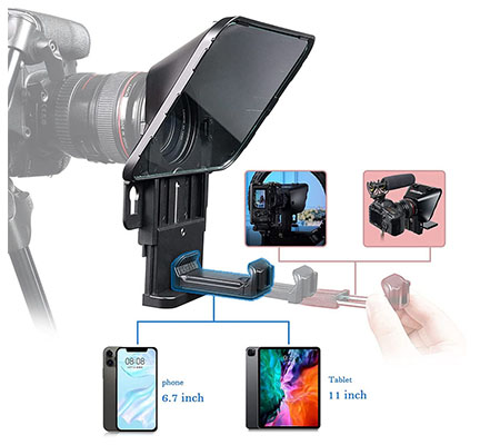 Desview T3 Broadcast Teleprompter for Camera Smartphone Tablet