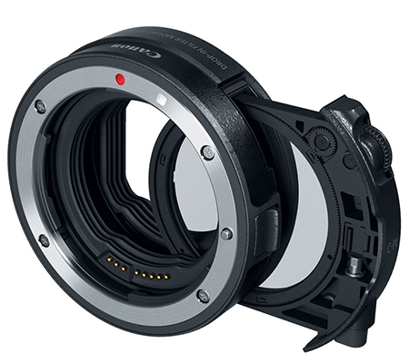 Canon Drop-in Filter Mount Adapter EF-EOS R with Circular Polarizer Filter