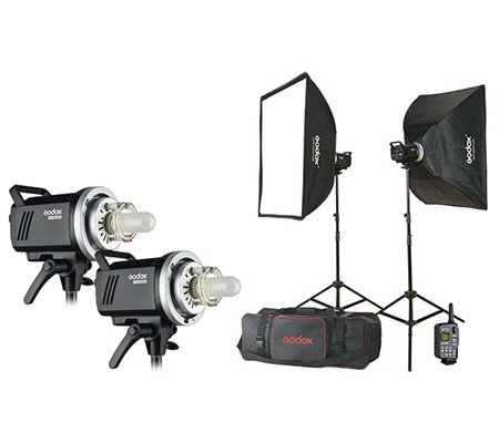 Godox MS200-E Monolight Flash Studio Lighting Kit