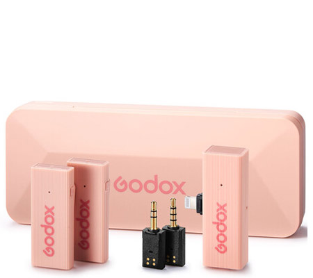 Godox MoveLink Mini LT Dual Wireless Microphone for Camera & iOS Device Cherry Pink