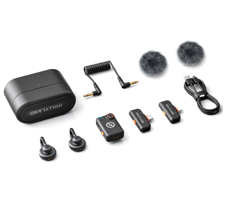 Hollyland LARK M2S Ultimate Combo Dual Wireless Microphone System for Camera&Smartphone