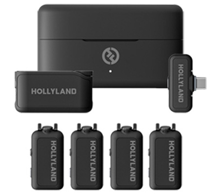 Hollyland Lark Max 2 Combo 4-Person Wireless Microphone System for Cameras & Smartphone