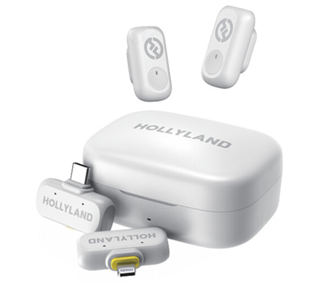 Hollyland Lark A1 Combo White Wireless Microphone System for Camera & Smartphone