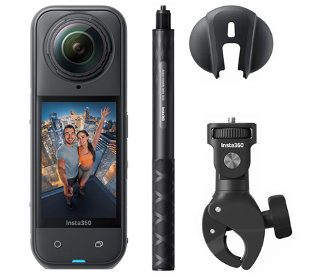 Insta360 X5 360° Action Camera Motorcycle Bundle