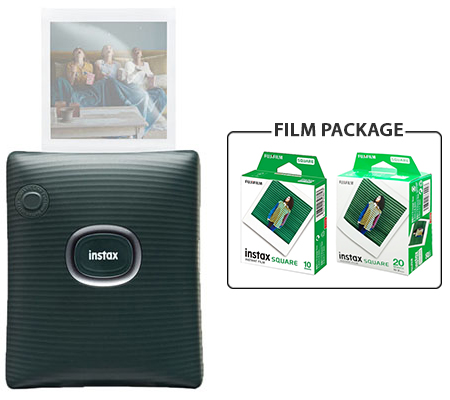 Fujifilm  Instax Square Link Smartphone Printer Film Package Midnight Green