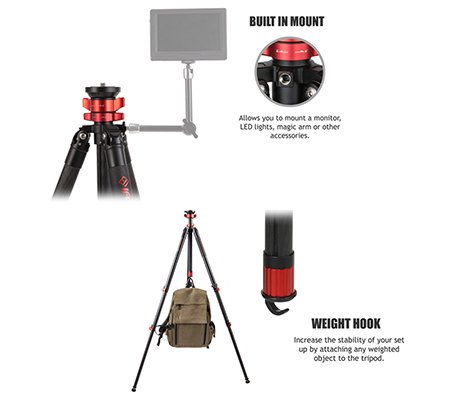 iFootage Gazelle TA6S Uprise Tripod Aluminum + iFootage Komodo K5 Fluid Head