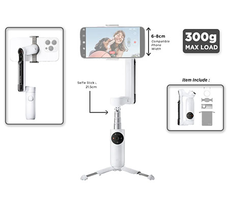Insta360 Flow Gimbal Stabilizer for Smartphone Summit White