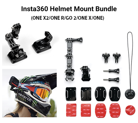 Insta360 Helmet Mount Bundle for Insta360 ONE X2/ONE R/GO 2/ONE X/ONE