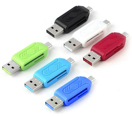 Card Reader IXUS OTG Micro USB Red