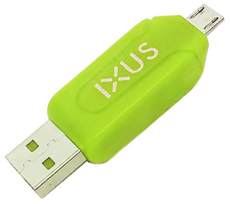 Card Reader IXUS OTG Micro USB Green
