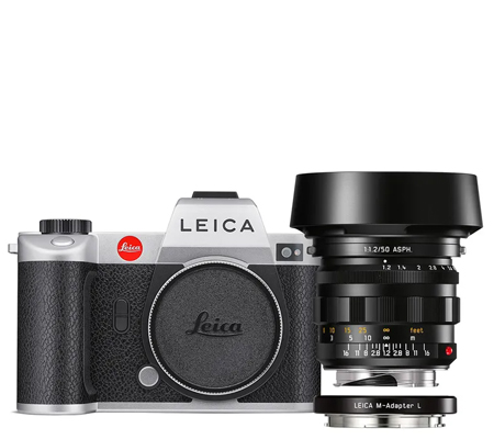 Leica SL2 Silver kit Noctilux-M 50mm f/1.2 ASPH + M-Adapter-L (10619)