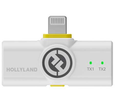 Hollyland Lark M2 Duo Wireless Lavalier Microphone for Lightning Device Ivory White