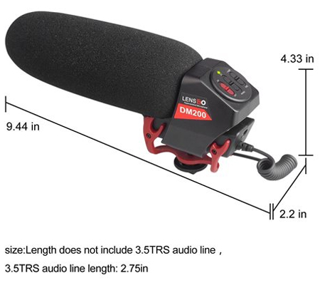 LensGo LYM-DM200 Stereo Shotgun Microphone