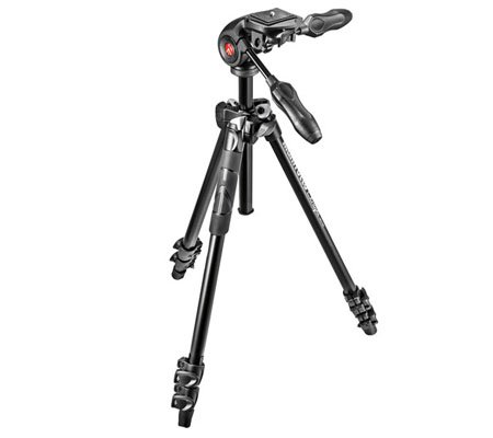 Manfrotto 290 Light Aluminum Tripod with 3-Way Head MK290LTA3-3W