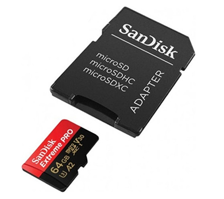 SanDisk Micro SDXC Extreme Pro 64GB UHS-I V30 (Read 200MB/s and Write 90MB/s)