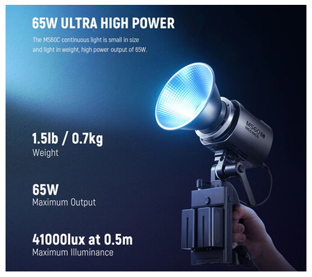 Neewer MS60C RGB LED Video Light Handheld Spotlight