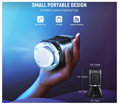 Neewer MS60C RGB LED Video Light Handheld Spotlight