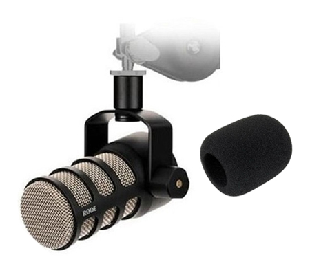 Rode PodMic Dynamic Podcasting Microphone with Rode WS2 Windshield