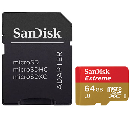 SanDisk Micro SDXC Extreme 64GB UHS-1 (Read 45MB/s and Write 45MB/s)