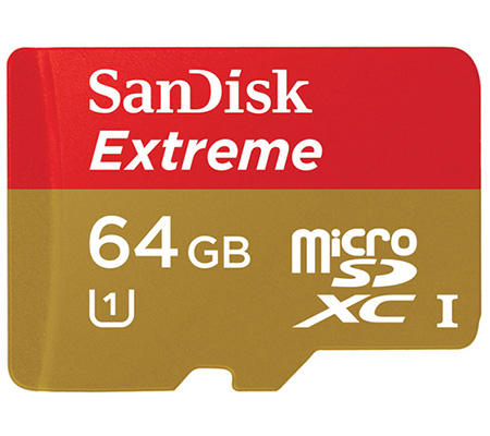 SanDisk Micro SDXC Extreme 64GB UHS-1 (Read 45MB/s and Write 45MB/s)