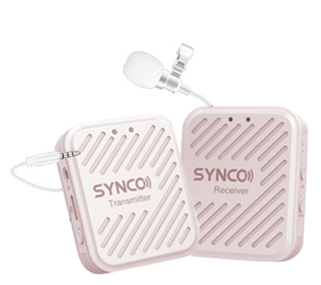 Synco G1-A1 Pink Digital Wireless Microphone System TX+RX for Camera / Smartphone