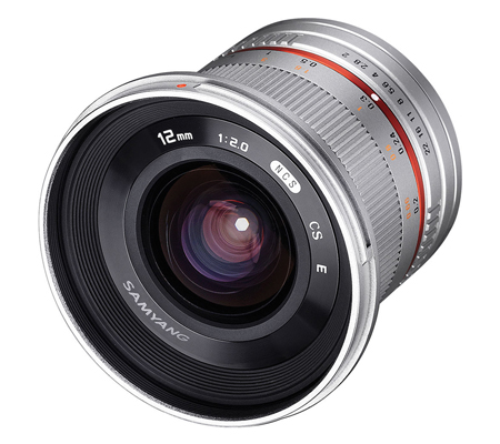 Samyang 12mm f/2 NCS CS for Fujifilm X Mount APSC Silver