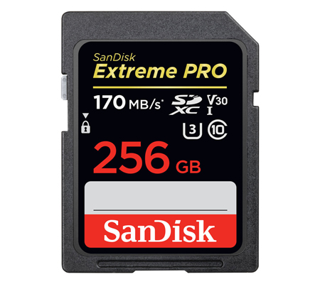 SanDisk SDXC Extreme Pro UHS-I 256GB (170MB/s Read and 90MB/s Write)