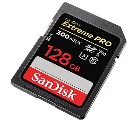 SanDisk SDXC Extreme Pro 128GB UHS-II V90 (Read 300MB/s and Write 260MB/s)
