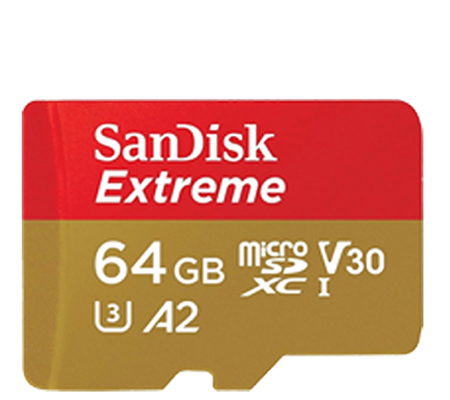 SanDisk Micro SDXC Extreme 64GB UHS-I V30 (Read 170MB/s and Write 80MB/s)