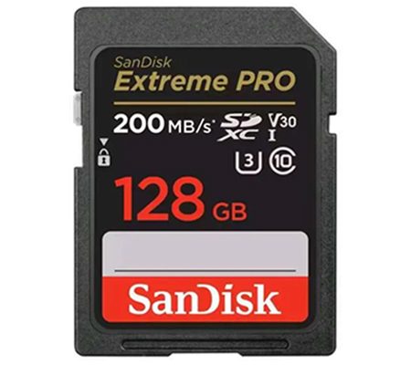 Sandisk SDXC Extreme Pro 128GB UHS-1 V30 (Read 200MB/s and Write 90MB/s)