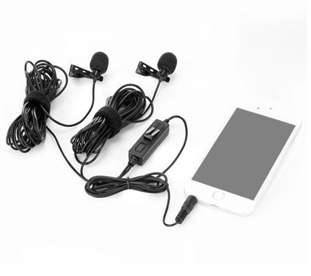 Saramonic LavMicro 2M Dual Lavalier Microphone for DSLR Camera and Smartphone