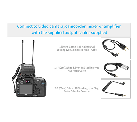 Saramonic UwMic9S Kit2 TX+TX+RX 2-Person Camera-Mount Wireless Omni Lavalier Microphone
