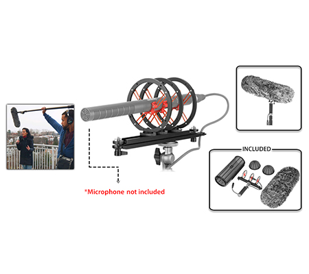 Saramonic VWS Professional Windshield & Suspension for Shotgun & Pencil Microphone