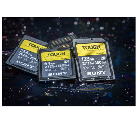 Sony SDXC SF-M Tough Series 64GB UHS-II U3 V60 (Read 277MB/s and Write 150MB/s)