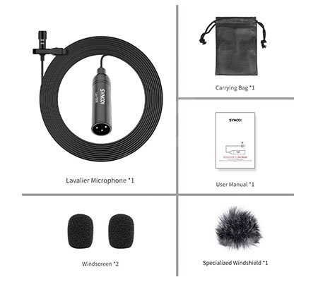 Synco Lav-S6R Omni-directional XLR Lavalier Microphone