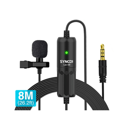 Synco Lav-S8 Omnidirectional Lavalier Microphone for Camera / Smartphone