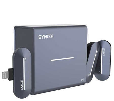 Synco P2L Dual-Wireless Microphone for Lighting Stone Blue