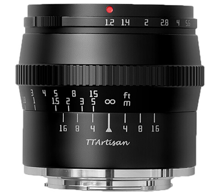 TTArtisan 50mm f/1.2 for Fujifilm X Mount APSC Black