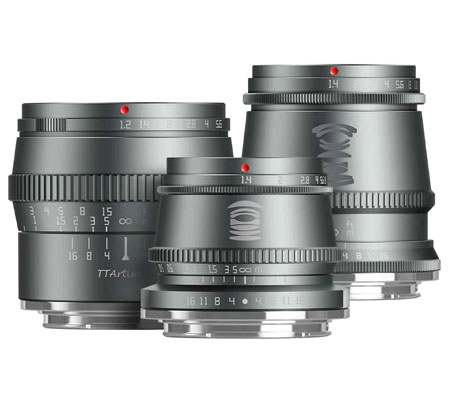 TTArtisan Bundle 17mm f1.4 + 35mm f1.4 + 50mm f1.2 Titanium for Canon EF-M Mount