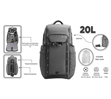 Vanguard Veo Adaptor R48 Backpack Grey