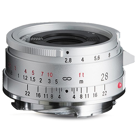 Voigtlander 28mm f/2.8 VM II Color-Skopar Aspherical for Leica M Mount Full Frame Silver