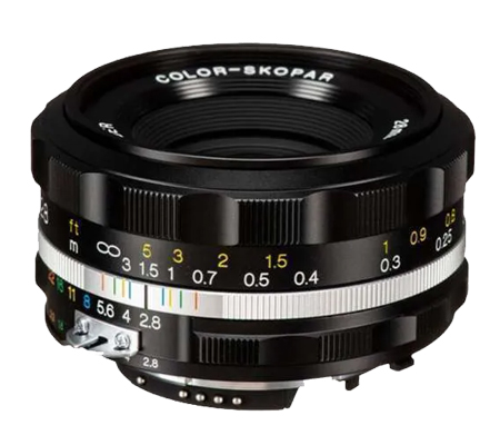 Voigtlander 28mm f2.8 SL-II S AIS Color Skopar for Nikon AIS Black