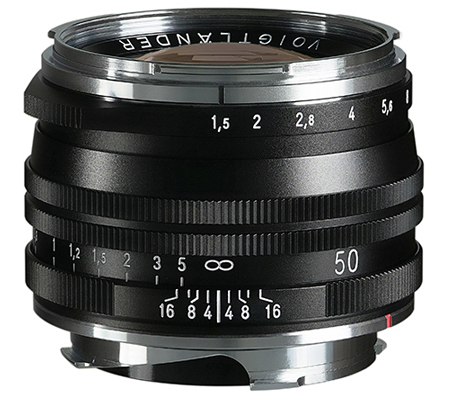 Voigtlander for Leica M Nokton Vintage 50mm f/1.5 Aspherical II VM SC Black