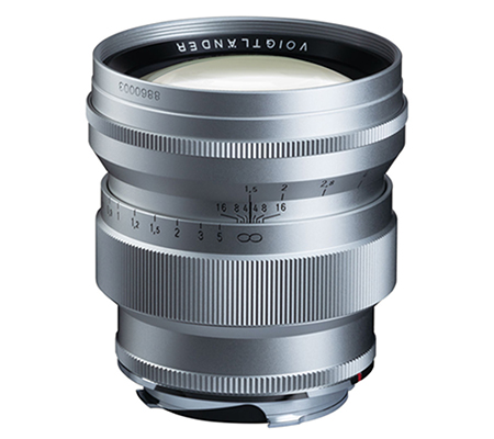 Voigtlander 75mm f1.5 VM Nokton for Leica M Mount Silver