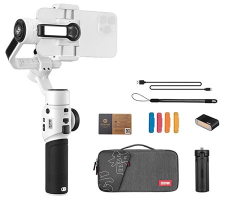 Zhiyun Smooth-5S Combo Gimbal Stabilizer for Smartphone White