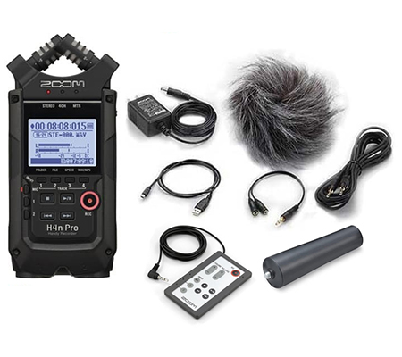 Zoom H4N Pro 4-Track Portable Handy Recorder + APH4N Black