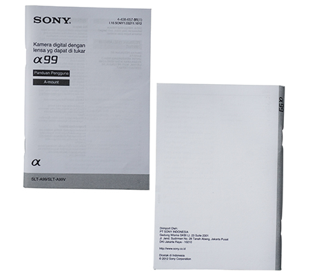 Sony Alpha A99 Manual Book