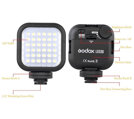 Godox LED 36 Video Lamp Light for Digital Camera Camcorder DV